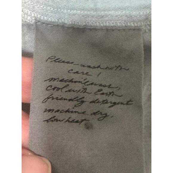 Raquel Allegra Shirt Womens M Blue 100% Cotton Ruffle Tunic Top Boho Peasant - Picture 7 of 10